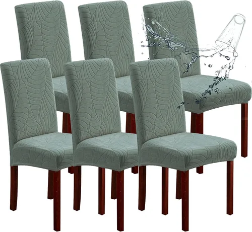 Vista 22 de Fundas elásticas para sillas de comedor resistentes a Las fundas elásticas para sillas de comedor resistentes a salpicaduras ayudan a proteger