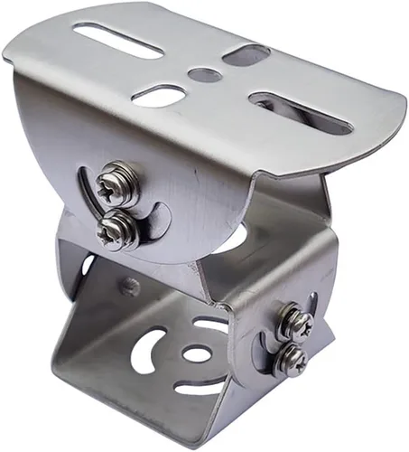 Vista 2 de Adaptador universal de acero de 2 capas para montaje en poste de pared, soporte universal de 3 ejes, adaptador de extensión de base de metal sólido
