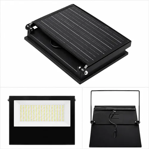 Vista 9 de Precio final Luz solar al aire libre, 154 LED 2835 Luz de calle solar con luz y sensor de movimiento, IP65 impermeable, control de luz, 8-12H tiempo