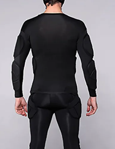Vista 3 de Conjunto de equipo de protección de fútbol acolchado para hombre, traje de entrenamiento para fútbol, baloncesto, paintball, protector de costillas