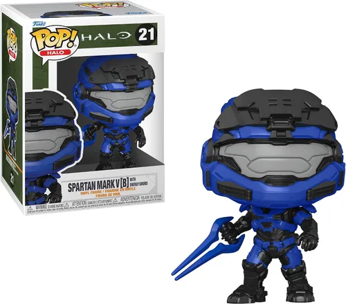 Vista 6 de Funko Pop! Games: Halo Infinite Collectors Set - 3 figuras: Pistola de plasmo Grunt Conscript, Spartan Mark V [B] Espada azul