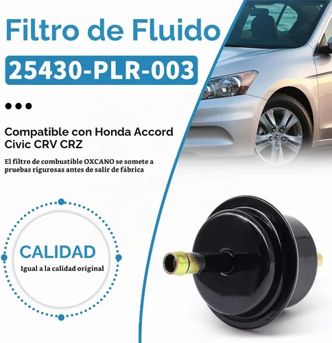 Vista 2 de Filtro de Fluido de Transmisión Automática ATF 25430-PLR-003 044-0382 Compatible con Honda Accord Civic CRV CRZ Element Fit Insight Odyssey