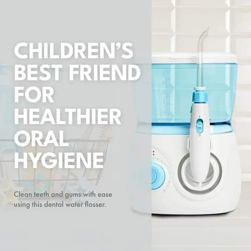 Vista 2 de ToiletTree Products Irrigador dental dental para niños, irrigador dental para niños, irrigador dental sin BPA con capacidad de 20.3 fl oz y presión