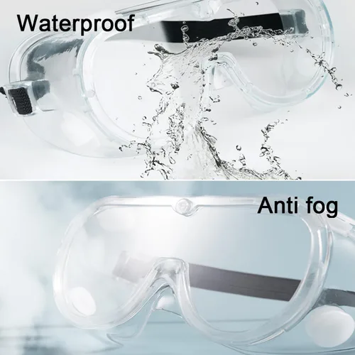 Vista 7 de Paquete de 2 gafas de seguridad, ajustables, ligeras, antivaho protectoras, color blanco
