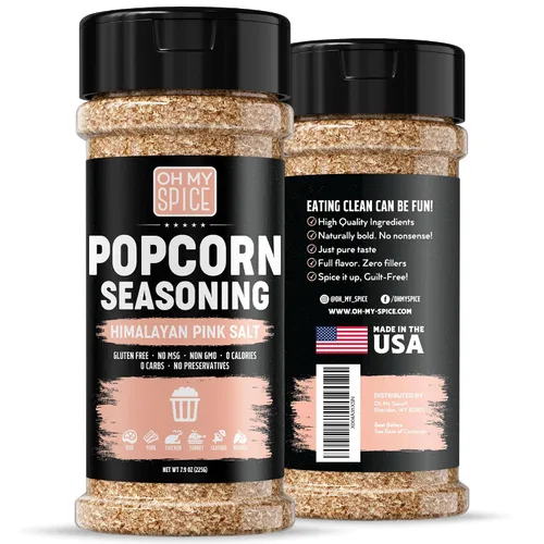 Vista 17 de Popcorn Seasoning Chocolate Powder Mix - Gluten Free & Low Sodium Cocoa Powder Blend Popcorn Flavoring Seasoning. Healthy Movie Night Theater Pop