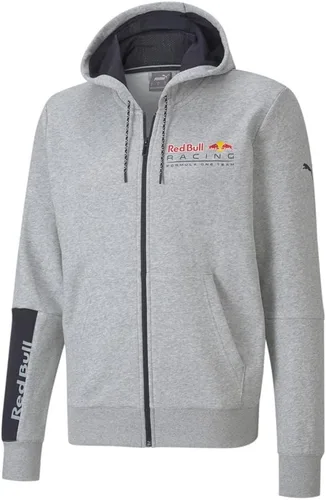 Vista 3 de Red Bull Racing Logo Sudadera Con Capucha Chaqueta Hombre Gris, Gris