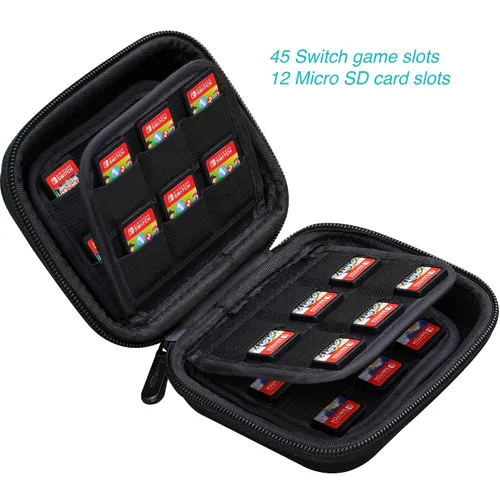 Vista 2 de ButterFox Funda de juego de 45 interruptores para Nintendo Switch, soporte de almacenamiento de tarjetas de juego Switch o funda de tarjeta