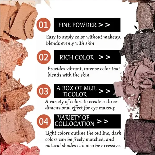 Vista 6 de Paleta de Sombras de Ojos de 12 Colores Maquillaje Colores Nude Naturales Nude Mate Shimmer Brillo Glitter Pigmento Conjunto de Paletas de Sombra