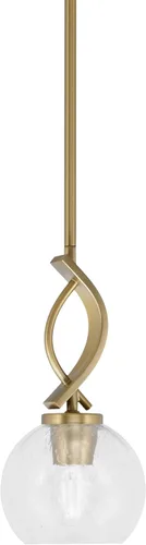 Vista 11 de Toltec Lighting Cavella Stem Colgado Mini colgante, acabado grafito, vidrio de muselina blanca de 4 pulgadas