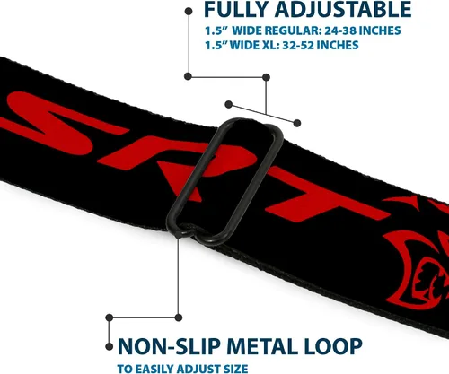 Vista 8 de Buckle-Down Cinturón de seguridad para hombre Viper SRT Hellcat Kids, Dodger Logo cAzul NegroRojo, 1.0" Ancho - 20-36 pulgadas