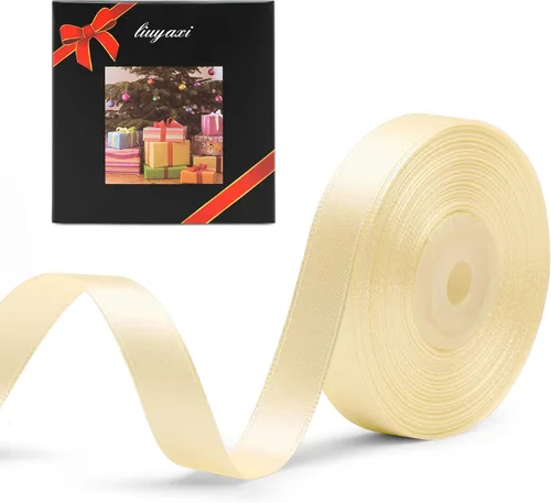 Vista 103 de Cinta de satén verde manzana de doble cara de color sólido de 1/2 pulgada x 25 yardas, cintas perfectas para manualidades, decoración de bodas