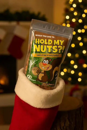 Vista 5 de Hold My Nuts Mezcla de condimentos picantes - Divertido diseño de ardilla con bellota - Aperitivos picantes para hombres y mujeres - Mezcla premium