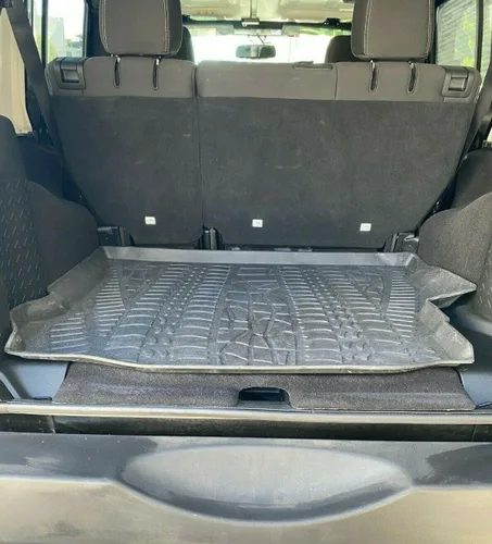 Vista 8 de Forro de carga - Tapete de maletero para Jeep Wrangler 2007-2018 – Tapetes de maletero resistentes a la intemperie para automóviles con borde