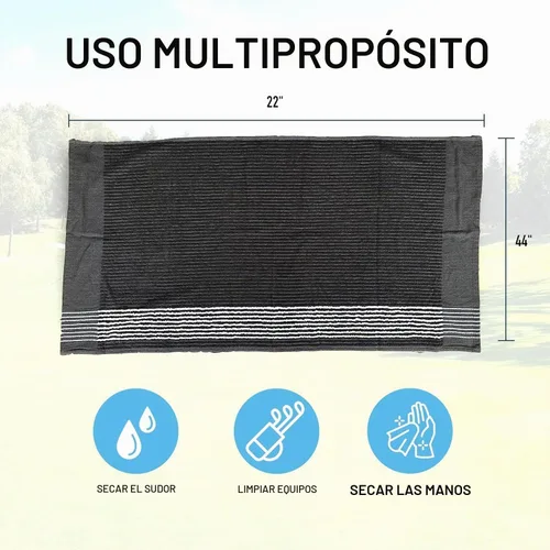 Vista 5 de Toalla de Golf Caddy - Toalla de Caddie Extra-Grande de 22" X 44" Utilizada por Profesionales del Tour, Algodón Suave Premium, Absorción Superior