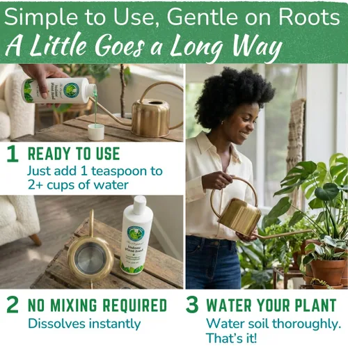 Vista 4 de Abono para Plantas de Interior de Houseplant Resource Center - Fertilizante Líquido Orgánico para Pothos, Lirio de Paz, Monstera, Cactus y Más - 8 oz