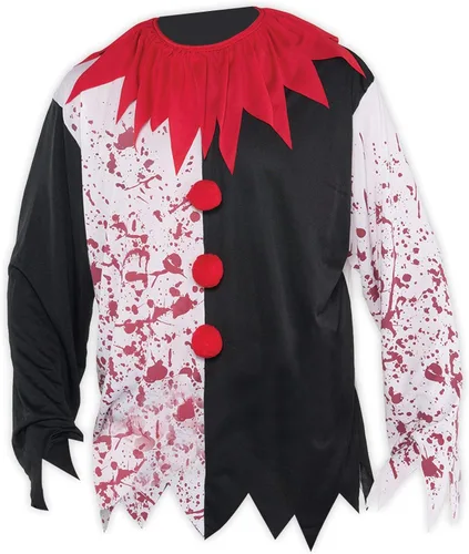 Vista 2 de amscan Disfraz de fiesta de camisa de payaso malvado talla adulto multicolor 1 pieza