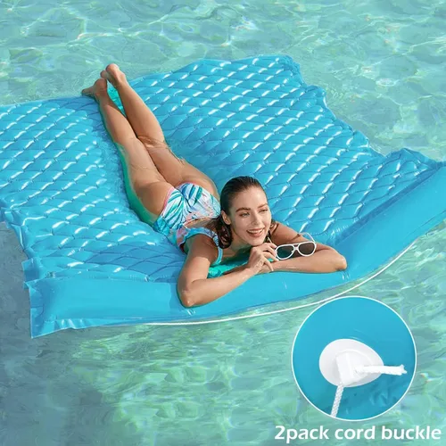 Vista 4 de Jasonwell Flotadores flotantes para piscina, flotador inflable gigante para piscina, balsa de lago, tapete de agua flotante para piscina, tumbona