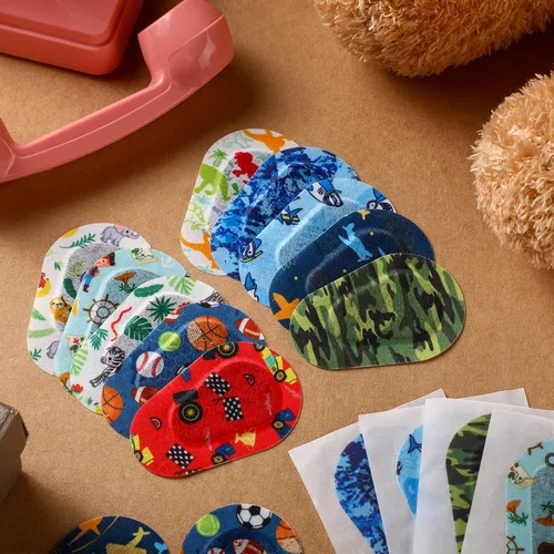 Vista 4 de Toulite 90 parches adhesivos para los ojos para niños y niños, parche transpirable para ojos de niño, lindos vendajes adhesivos para ambliopía