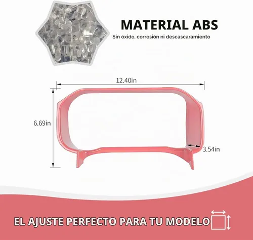 Vista 2 de RAZPOY Cubierta para tablero de instrumentos Bronco, cubierta de tablero de control central compatible con accesorios interiores Ford Bronco Rosa