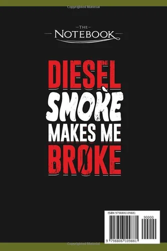 Vista 2 de Notebook Diesel Smoke Makes Me Broke A Perfect Gifts, A Daily Journal Notebook 120 Pages, 6x9 inches One Page per Day!