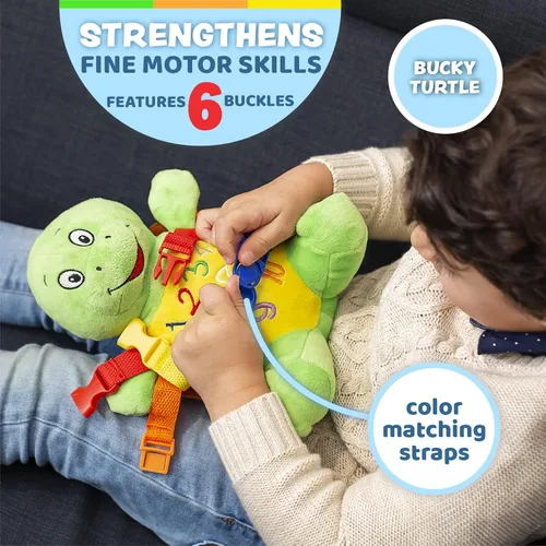 Vista 4 de Buckle Toys - Paquete Blu Whale y Bucky Turtle Ocean Buddies