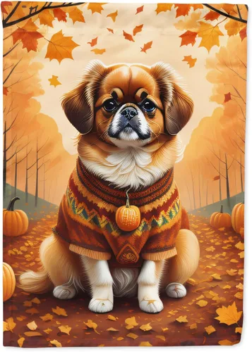 Vista 49 de Caroline's Treasures DAC1001GF Affenpinscher - Bandera decorativa para jardín de otoño, decoración para patio exterior, patio, parterres