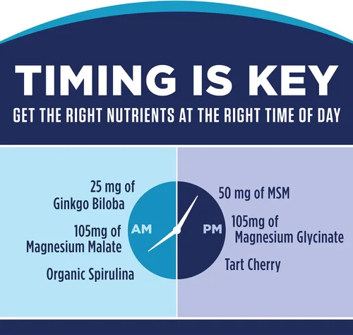 Vista 4 de KAL Plus Multivitamínico 2 en 1 para mujeres mayores de 50 años, vitamina B y D AM/PM, biotina, ginkgo biloba, fuerza ósea y apoyo inmunológico