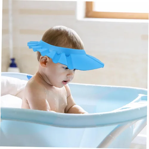 Vista 6 de Gorro de ducha infantil con protector de champú para bebés, gorro de baño para bebés