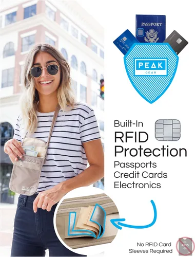 Vista 6 de Peak Gear RFID Travel Pouch with Theft Protection and Lost & Found Service