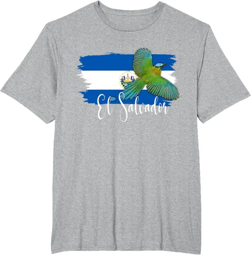 Vista 46 de Camiseta con la bandera de El Salvador, mapa de El Salvador, camiseta de Salvador para mujer, Negro