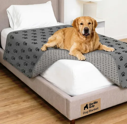 Vista 14 de GORILLA GRIP® Manta impermeable para perro, funda de sofá a prueba de fugas para perros, parte trasera de agarre de silicona, protege el sofá