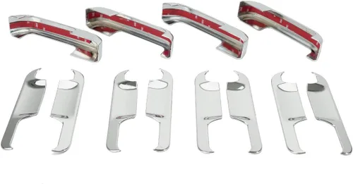 Vista 8 de AUCERAMIC Cubierta protectora cromada para manijas de puerta cromadas para Ford F150 2015-2020, tapas protectoras cromadas, 12 unidades, 4 puertas