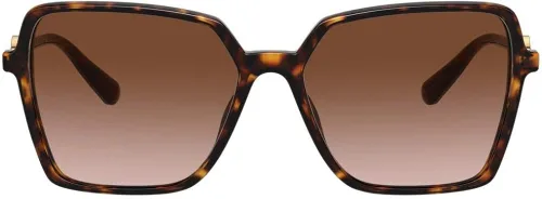 Vista 2 de Versace Lentes de sol para mujer, marco rosa transparente, lentes marrón degradado violeta, 2.283in