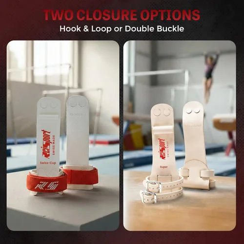 Vista 9 de Reisport Puños de gimnasia para hombre, de cuero duradero, para anillos de gimnasia para hombres y niños, equipo de gimnasia y accesorios