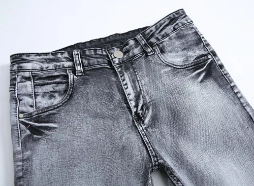 Vista 3 de Pantalón de jean elastizado, ajustado, moderno, para hombre.