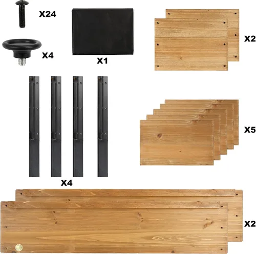 Vista 9 de OIPRTGFJ Maceta rectangular de madera para jardín, cama de jardín elevada para exteriores, macetas para plantas al aire libre, 37 x 13 x 15