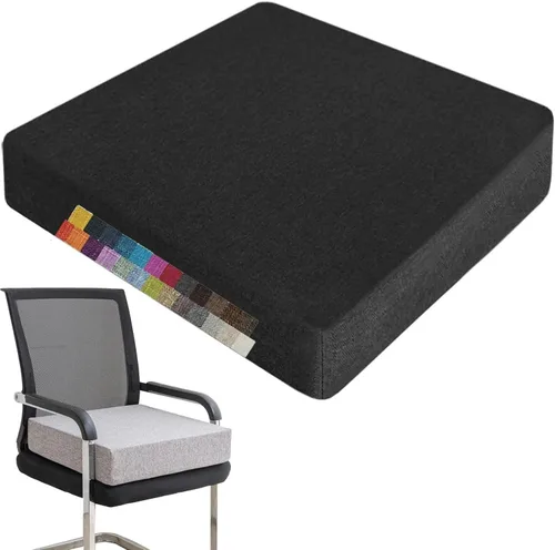 Vista 12 de Cojín antideslizante para silla, 19.7 x 19.7 x 2 in, espuma de memoria Blanco