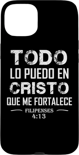 Vista 9 de Filipenses - Carcasa para iPhone 17 con texto en inglés "Todo Lo Puedo En Cristo