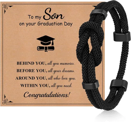 Vista 11 de TempBeau Pulsera de brújula para hombre 2025, regalos de graduación para él, universidad, secundaria, regalo de graduación para el primer día