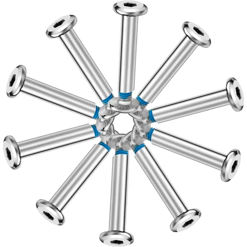 Vista 6 de Hotop 10 juegos de tornillos de rueda de patinaje en línea Tornillos hexagonales con 1 pieza herramienta de instalación