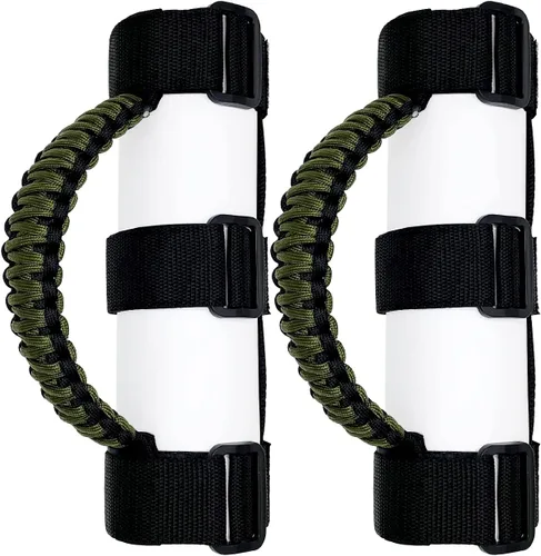 Vista 11 de 2 asas de agarre de barra antivuelco para Jeep Wrangler YJ TJ JK JKU JL JLU Sahara Rubicon X Sports Freedom & Unlimited 1987-2022 (Negro)