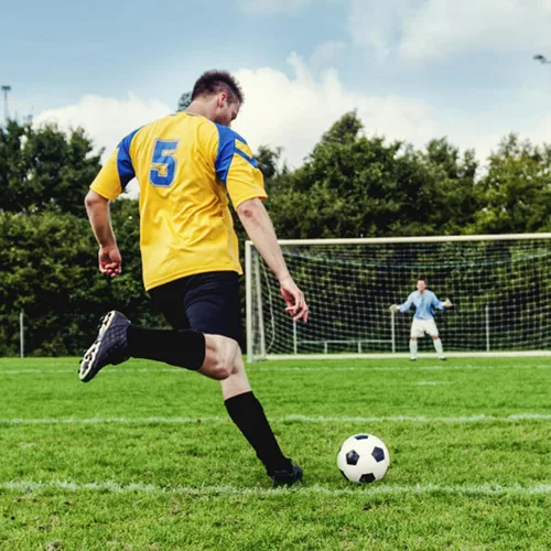 Vista 6 de Ultrafun 4 pares de calcetines de fútbol acolchados hasta la rodilla para hombres, jóvenes y niños