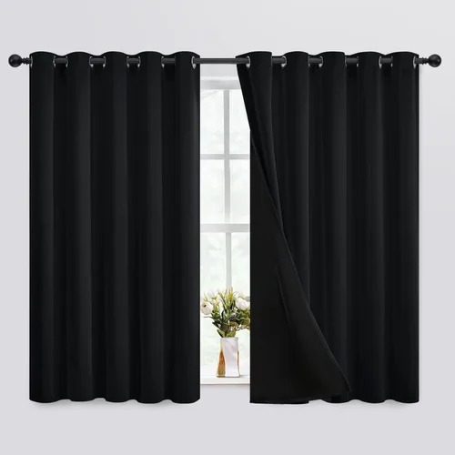 Vista 184 de SimpleHome - Cortinas opacas 100% para recámara, cortinas de ventana con ojales beige, con aislamiento térmico, cortinas de oscurecimiento