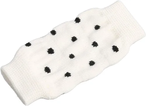 Vista 2 de Dog Elbow Protector, 4PCS Pet Leg Sleeves Knitted Leg Support Wraps with Polka Dot Design for Small Medium Dogs (S)