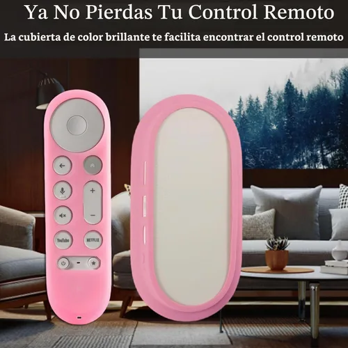 Vista 6 de Funda protectora para Google TV Streamer 4K 2024 Chromecast Remote Case Funda y caja de control remoto, brilla en la oscuridad, rosa brillante