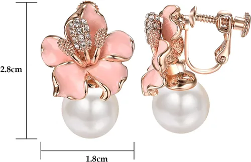 Vista 2 de Yoursfs Aretes de clip para mujer, aretes de clip chapados en oro de 18 quilates, sin perforar
