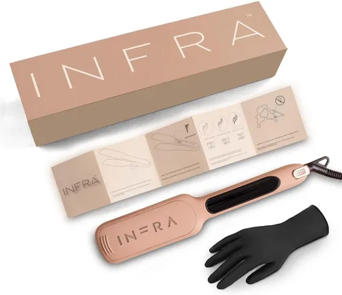 Vista 8 de INFRA Plancha plana de cerámica iónica, plancha de pelo infrarroja de 2 pulgadas, lo mejor para todo tipo de cabello, alisador profesional 2 en 1