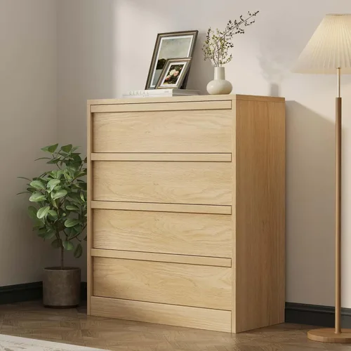Vista 20 de Garvee Cómoda 4 para dormitorio, cómoda de 39.3 pulgadas de alto, cajón vertical independiente con almacenamiento, almacenamiento de madera