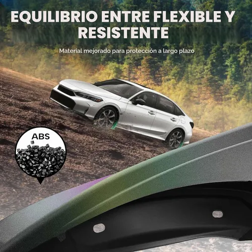 Vista 6 de YHTAUTO Juego de 4 guardabarros y protectores contra salpicaduras, accesorios de repuesto para Honda Civic 1996-2000 Coupé Sedán, no apto