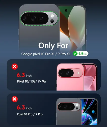 Vista 2 de FNTCASE para Google Pixel 10-Pro-XL Funda: para 9 Pro XL con soporte de anillo soporte magnético grado militar a prueba de golpes funda protectora